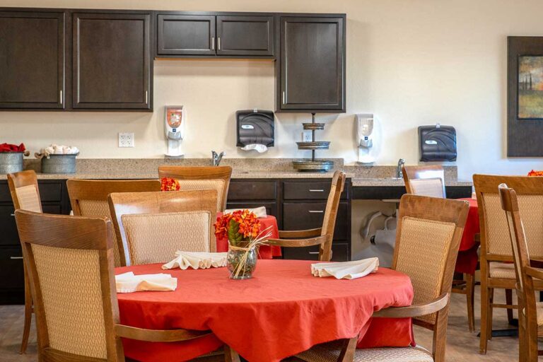 Senior living dining room