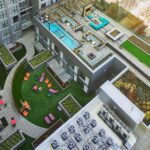 Collective on 4th building drone view